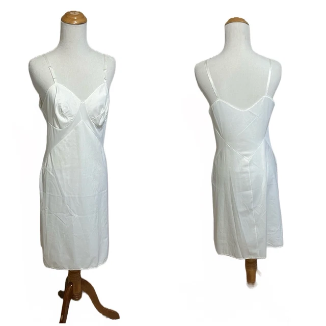 Jupon Femme En Coton Antistatique - Demi-Jupe Dentelle - Taille Élastique - Pour Robes Transparentes - Ivoire/Noir - Tailles S à XXL