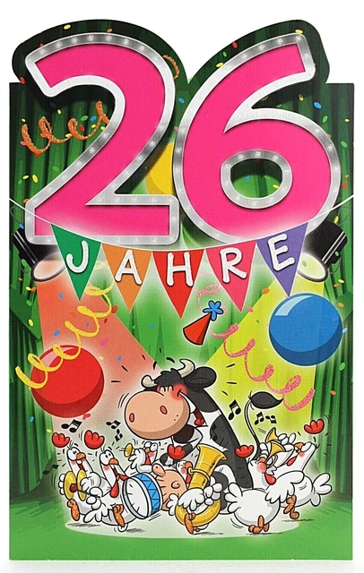 LUSTIGE GEBURTSTAGSKARTE 26 Jahre Karte Geburtstag witzige