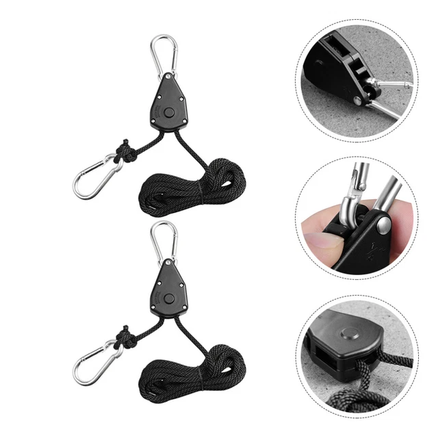 6 Pcs Wachsen Licht Kleiderbügel Interne Getriebe Ratschen Pulley Seil Aufhänger 9