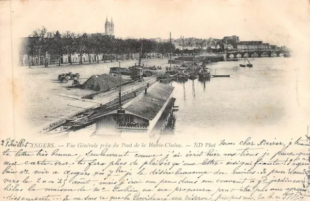 ANGERS - vue générale prise du pont de la haute chaine