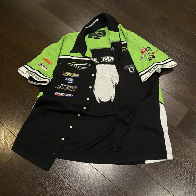 ARCTICWEAR By Arctic Cat Snowmobile Racing Pit Crew Shirt Men Size M Team Arctic