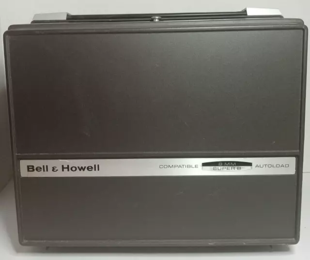 Bell & Howell 8mm Super 8 Autoload Projector Model 456 w/ Manual Vintage Silver