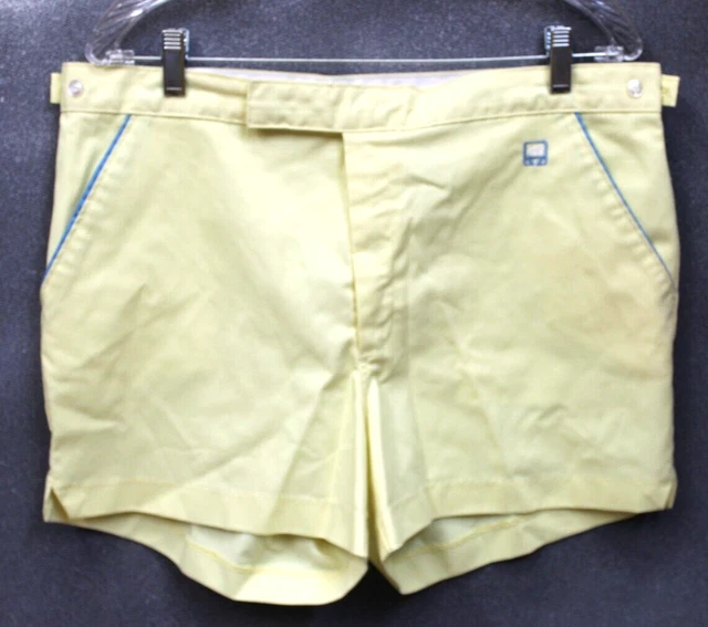 Vtg 70's 80's Jantzen  Yellow Tennis Shorts Rare Mint Condition mens 36