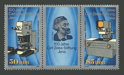 DDR Germany Stamps 1989 The 100th Anniversary of Carl Zeiss Stiftung MNH 