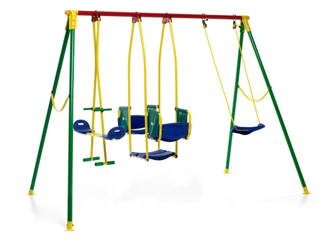 Altalena Da Giardino Hollywood - Panca Sospesa Con Catene 110cm - Marrone Antico Spazzolato - Foto 6