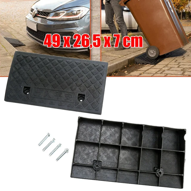 2tlg Türschwellenrampe schwellenrampe bordsteinrampe gummirampe rollstuhlrampe