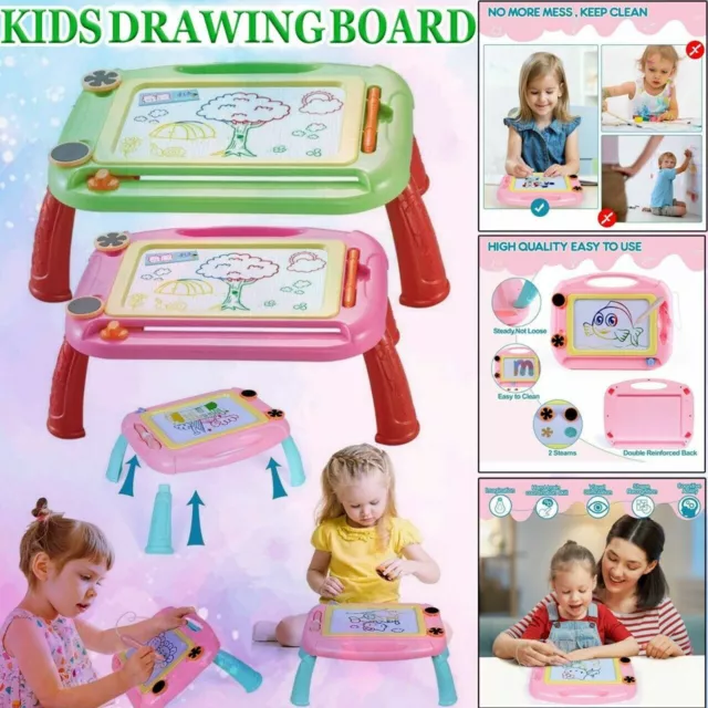 Kids Drawing Board Magnetic Writing Sketch Pad Erasable Magna Doodle Toy UK