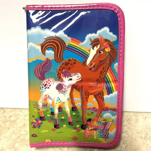 Lisa Frank vintage Rainbow Chaser Horse Planner 90s Mini Binder School supply
