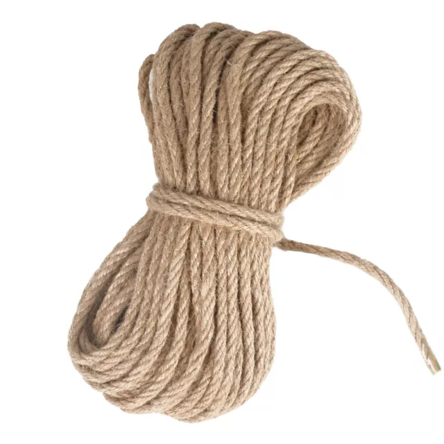 NACAIKJ 20M Corde de Jute 6mm Ficelle Corde Chanvre Arts Artisanat Ficelle de...