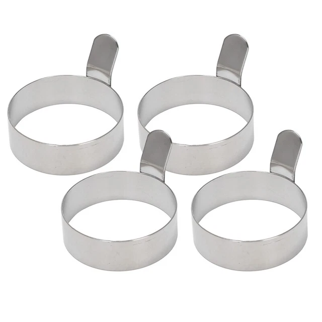4 ud. anillos para freír huevos tortilla de acero inoxidable modelo sartén anillos para pastel perfecto P3J6