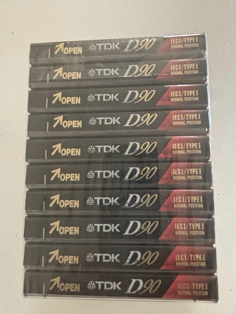 10 cassettes audio TDK AD90 type I normal position enregistrées 1 fois