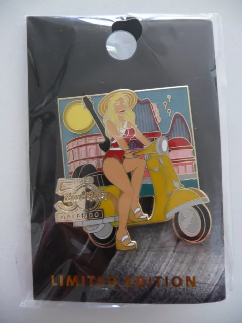 🇺🇸 HARD ROCK CAFE ORLANDO "50th Anniversary Scooter Girl Pin Series"