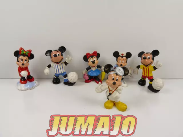 FIG33 lot 6 figurines PVC DISNEY COMICS SPAIN/BULLY 6cm : Mickey, docteur, footb