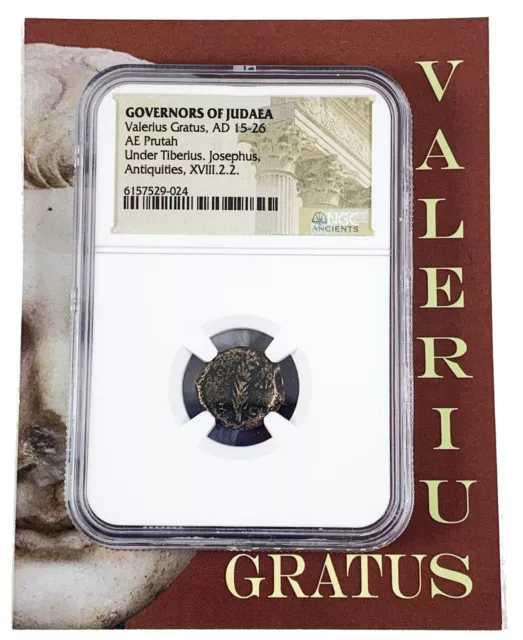 NGC Valerius Gratus 15-26 CE Prefect of Judaea Under Tiberius NGC Ancients