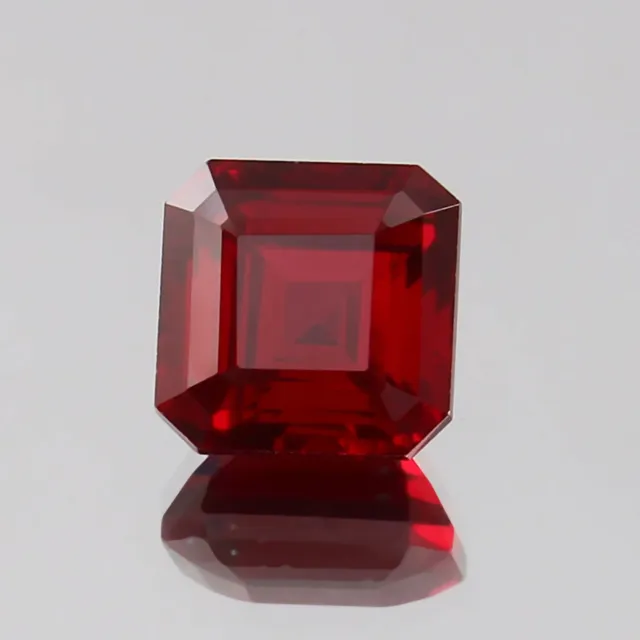 AAA Fine Natural Flawless Deep Red Burma Ruby Asscher Cut Loose Gemstone 9x9 MM