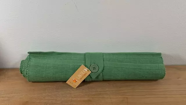 Juego de 4 manteles reversibles Lintex verde nuevo mesa otoño algodón cocina
