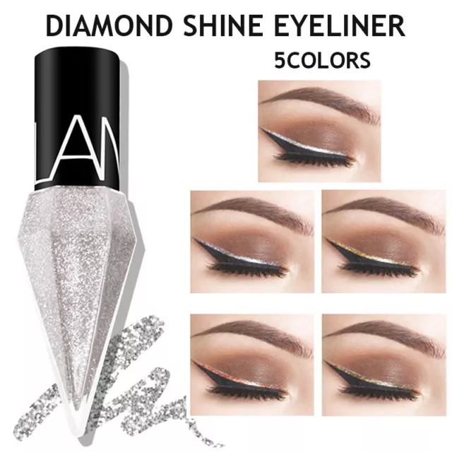 Glitter Eyeliner Liquid Schimmer Langhaltend Sparkly Lidstrich Makeup ！ 2