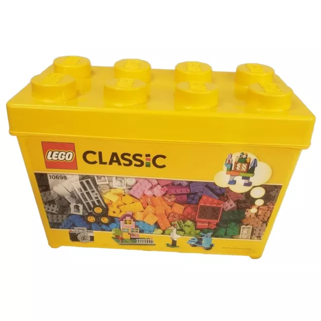 LEGO Storage Brick Case 8 Stud Large Yellow Container Plastic Bin Box - W/  Legos