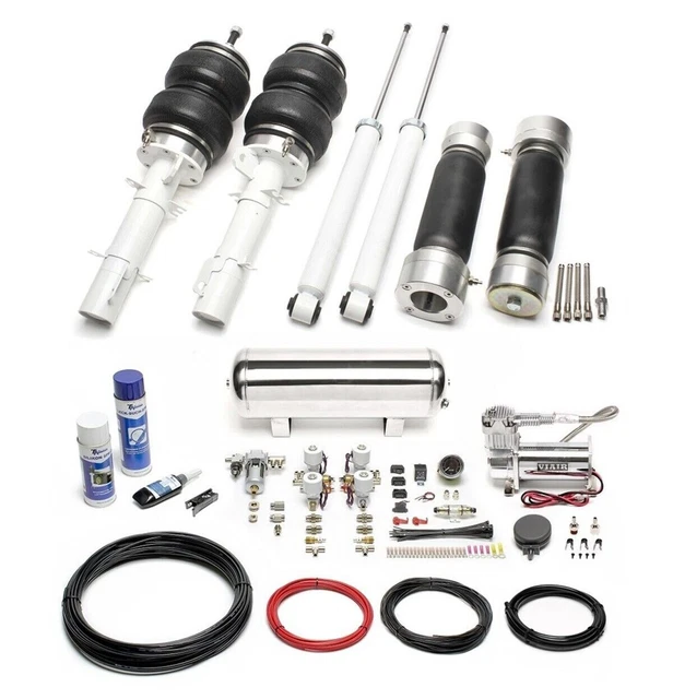 Ta technix Air Châssis Kit de Compresseur Argent pour Audi Skoda Seat VW Golf IV