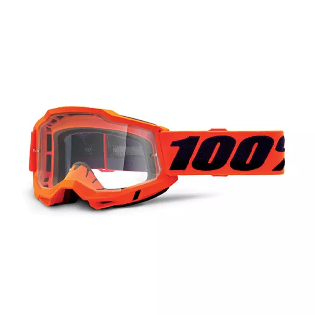 Masque Lunettes Motocross 100% Accuri 2 OTG Orange Lentille Transparent