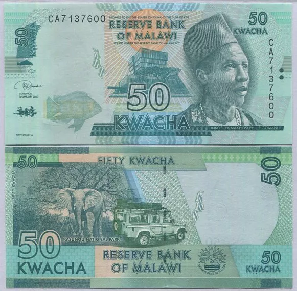 Malawi 50 Kwacha 2020 P 64 NEW SIGN UNC
