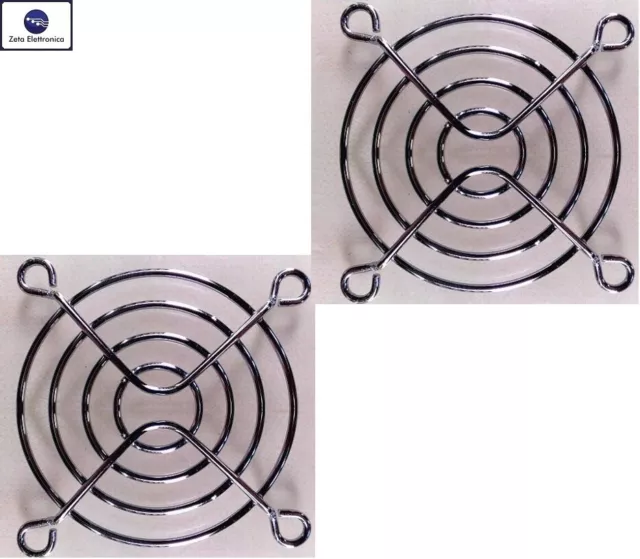 2PZ GRIGLIA PER VENTOLA 60 x 60 mm (6 x 6 cm) DI PROTEZIONE IN METALLO METALLICA