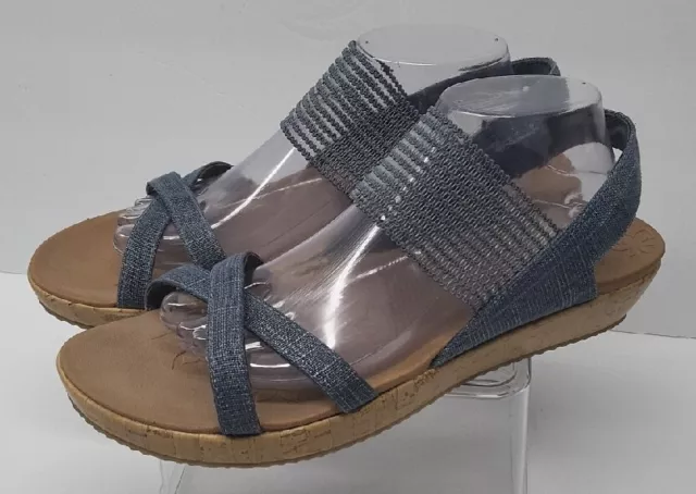 SKECHERS BRIE DAWDLE 32829 Size 8 Natural Womens Comfort Wedge