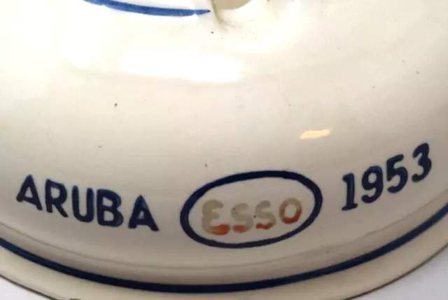 1953 ESSO Aruba Supervisor's Party JH Koster Ashtray Curacao Ceramic Oil Gas