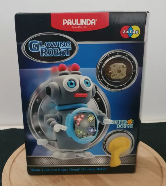 Paulinda Glowing Robot - Make your own Super Dough Glowing Robot! - Grey