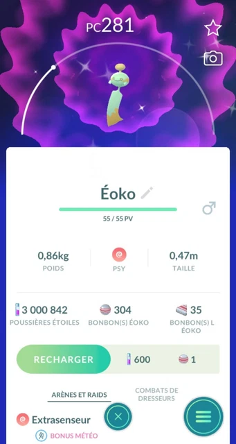 Marionnette à Doigt Pokémon Eoko / Chimecho Shiny – Daisuki Club Bandai – Rare, Bon état