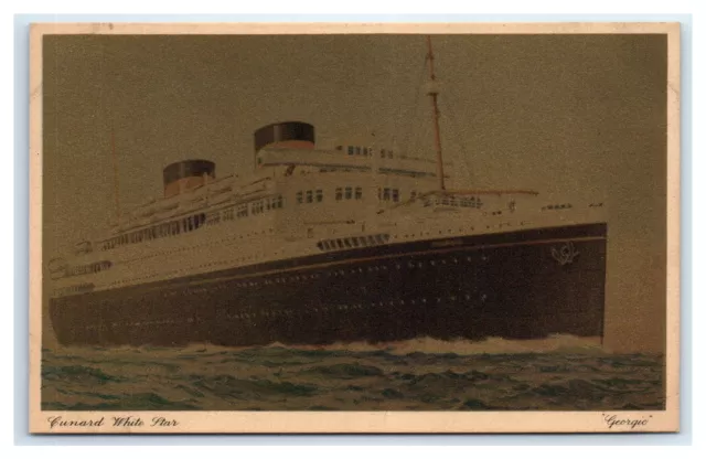 Postcard-  CUNARD WHITE STAR Motorship "MV Georgic"