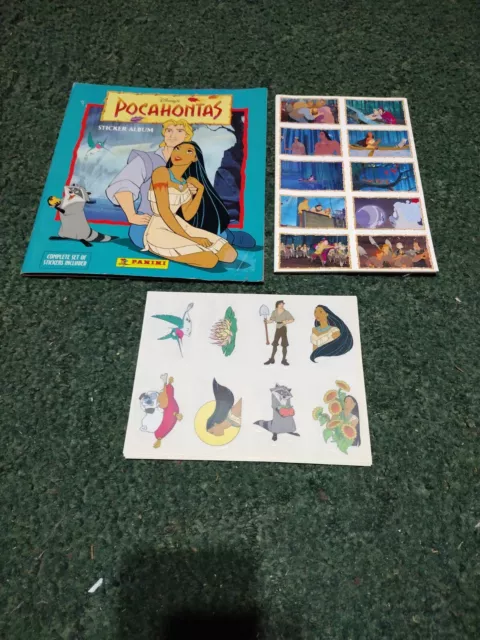 1995 Panini Disney Pocahontas Sticker Album With Complete Set Of Stickers