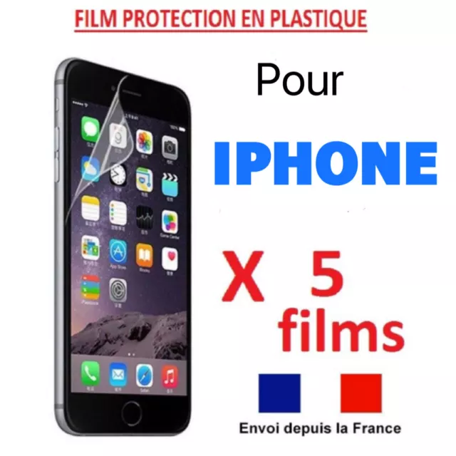 Film protection d'écran Iphone en plastique 14 SE 13 12 11 PRO MAX XS XR 6 7 8+