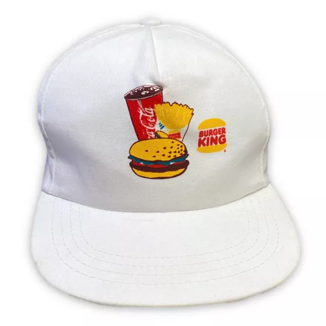 VINTAGE 80S BURGER King Hat Snapback Burger Fries Coca Cola Coke ...