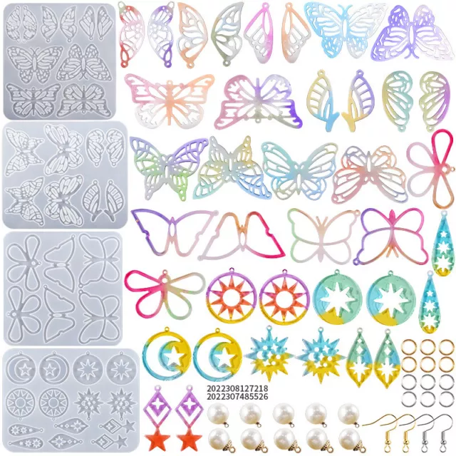Silicone Earring Pendant Mould Jewelry Resin Mold Casting Craft Epoxy DIY Tools