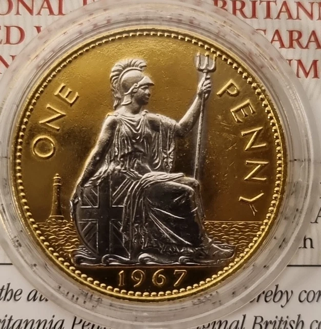 Changing Face Of Britain’s Coinage Emblems Edition 1967 One Penny