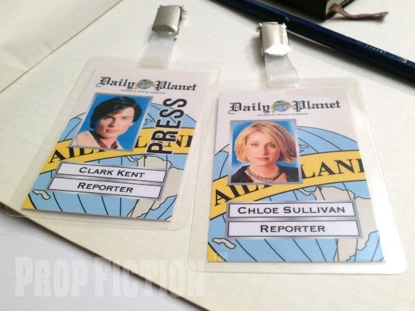 smallville-clark-kent-chloe-sullivan-daily-planet-prop-press-pass-id-cards-8-75-picclick-uk for Lois Lane Press Pass Printable Free SMALLVILLE - CLARK Kent & Chloe Sullivan Daily Planet Prop Press Pass ID Cards £8.75 - PicClick UK for Lois Lane Press Pass Printable Free