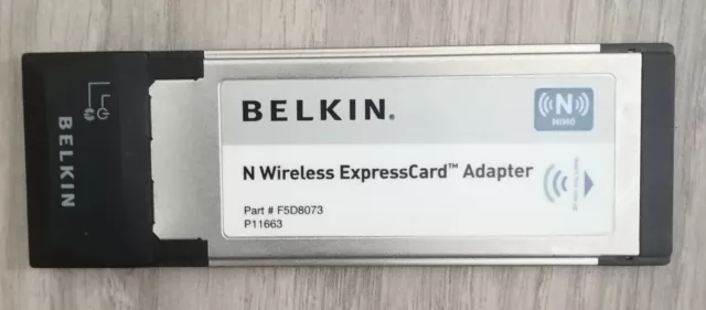 Belkin N Wireless ExpressCard WiFi Adapter F5D8073 P11663