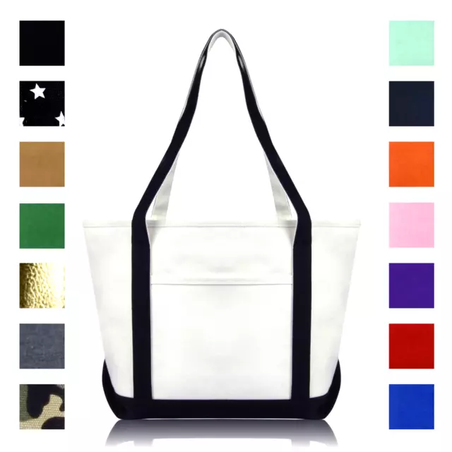 DALIX Daily Shoulder Tote Bag Premium Cotton