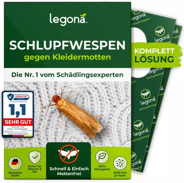 Legona® - Schlupfwespen Gegen Kleidermotten / 2X Trigram-Karte À 5 Lieferungen/B