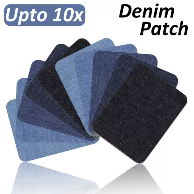 30PCS Iron on Fabric Patch, Waterproof Self-Adhesive Denim Jean Patch for  Clothing Repair, 5 Colors DIY Jean Patches for Clothing Jeans Jackets (4.9  x