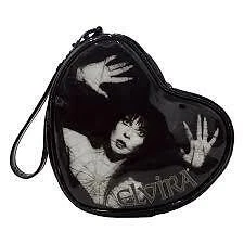 Elvira Mini Heart Purse Wristlet Kreepsville 666 Horror Host Fashion Bag