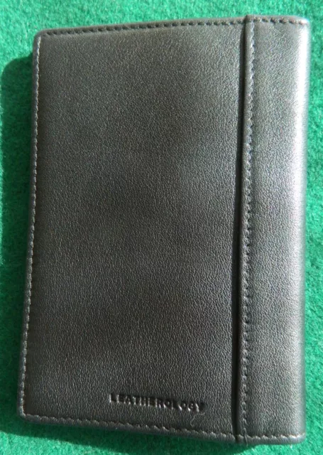 LEATHERONOGY PASSPORT WALLET/CASE. Black Leather, Nwot $10.00 - PicClick