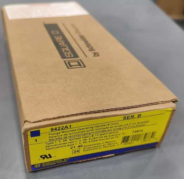 NEW Sealed SQUARE D 9422A1 HANDLE MECHANISM FOR DISCONNECT FLANGE FREE SHIPPING