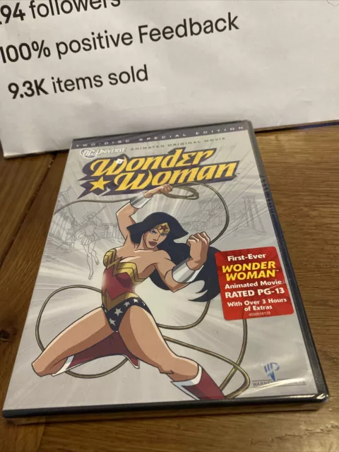 Wonder Woman Animated Original Movie DVD Brand New USA 2-disk Release Region 1 2