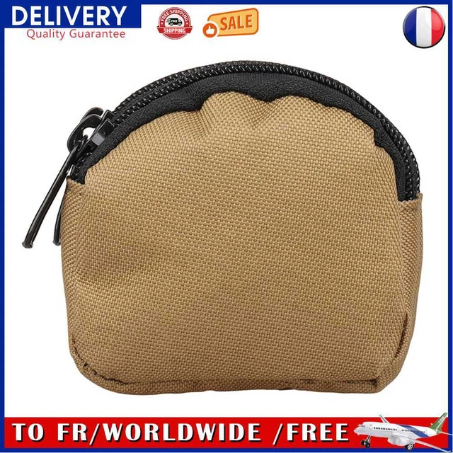 Outdoor Molle Pouch Camping Waist Bag Key Small Purses Organizer (Khaki)
