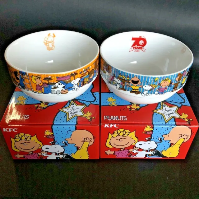 KFC x SNOOPY PEANUTS 70th Anniversary Bowl 2 Set Japan Limited