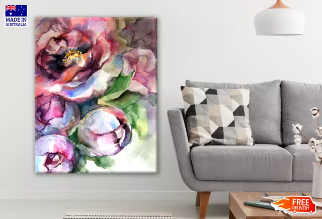 Garden Rose Flowers Oil Painting Wall Canvas Home Decor Australian Made Quality