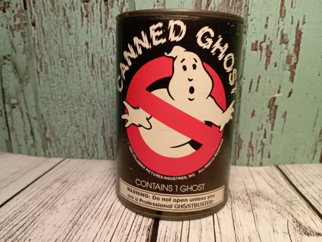 Vintage 1985 Ghostbusters Canned Ghost Canada Glow In The Dark Unopened Rare