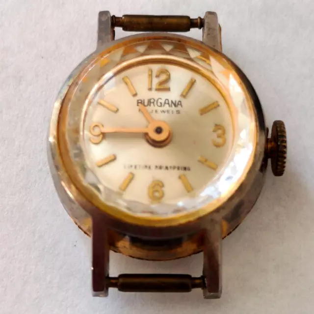 VINTAGE LADIES BURGANA WATCH 6062 Swiss Lifetime Mainspring